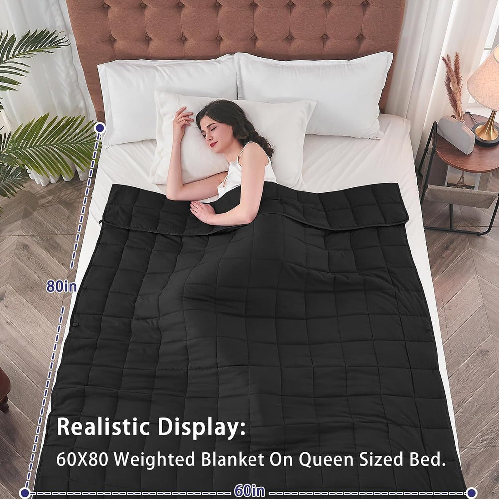 Yescool Weighted Throw Blanket for Adults 20lbs Queen, 60" x 80", B...