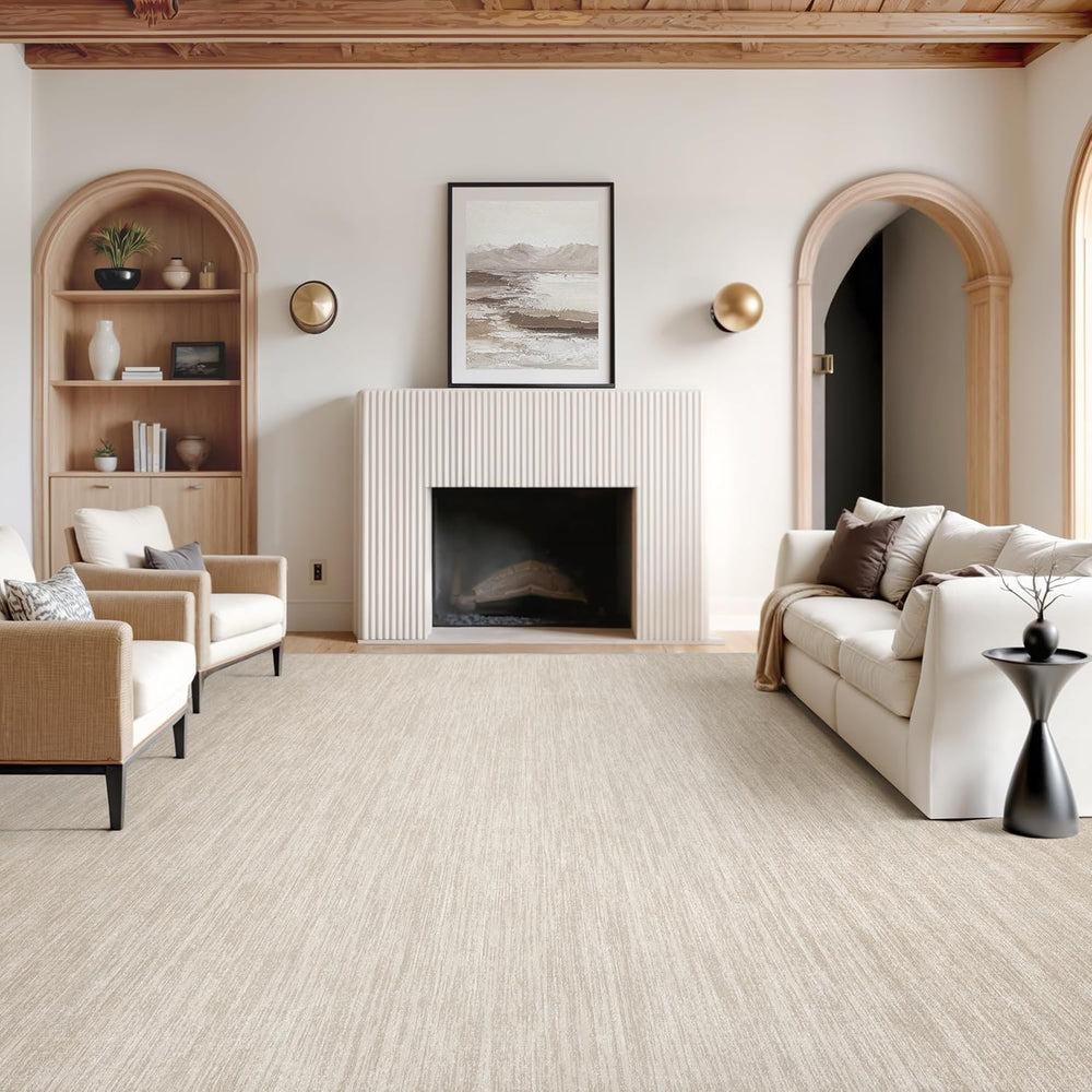 Valenrug 8x10 Area Rugs for Living Room, Large Washable Rug Non Slip Brown