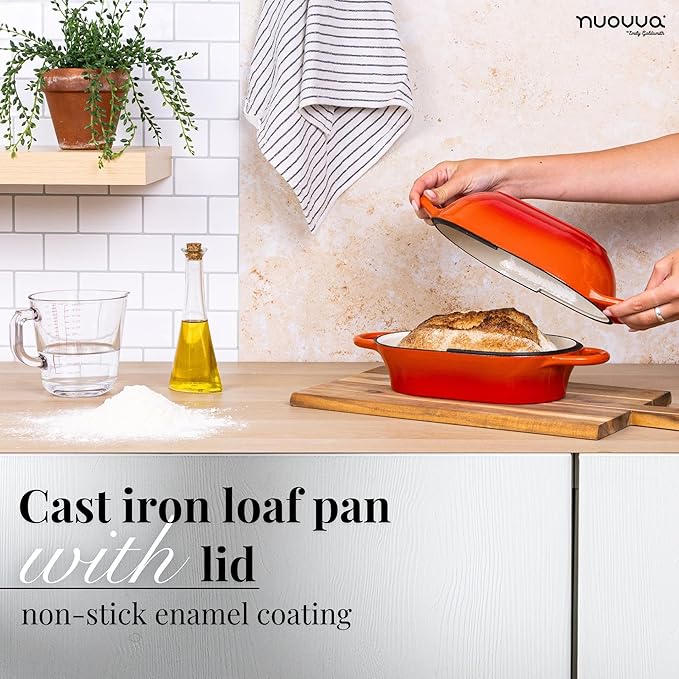 Dutch Oven For Sourdough Bread Baking – Enamelled Cast Iron Bread Loaf Pot –