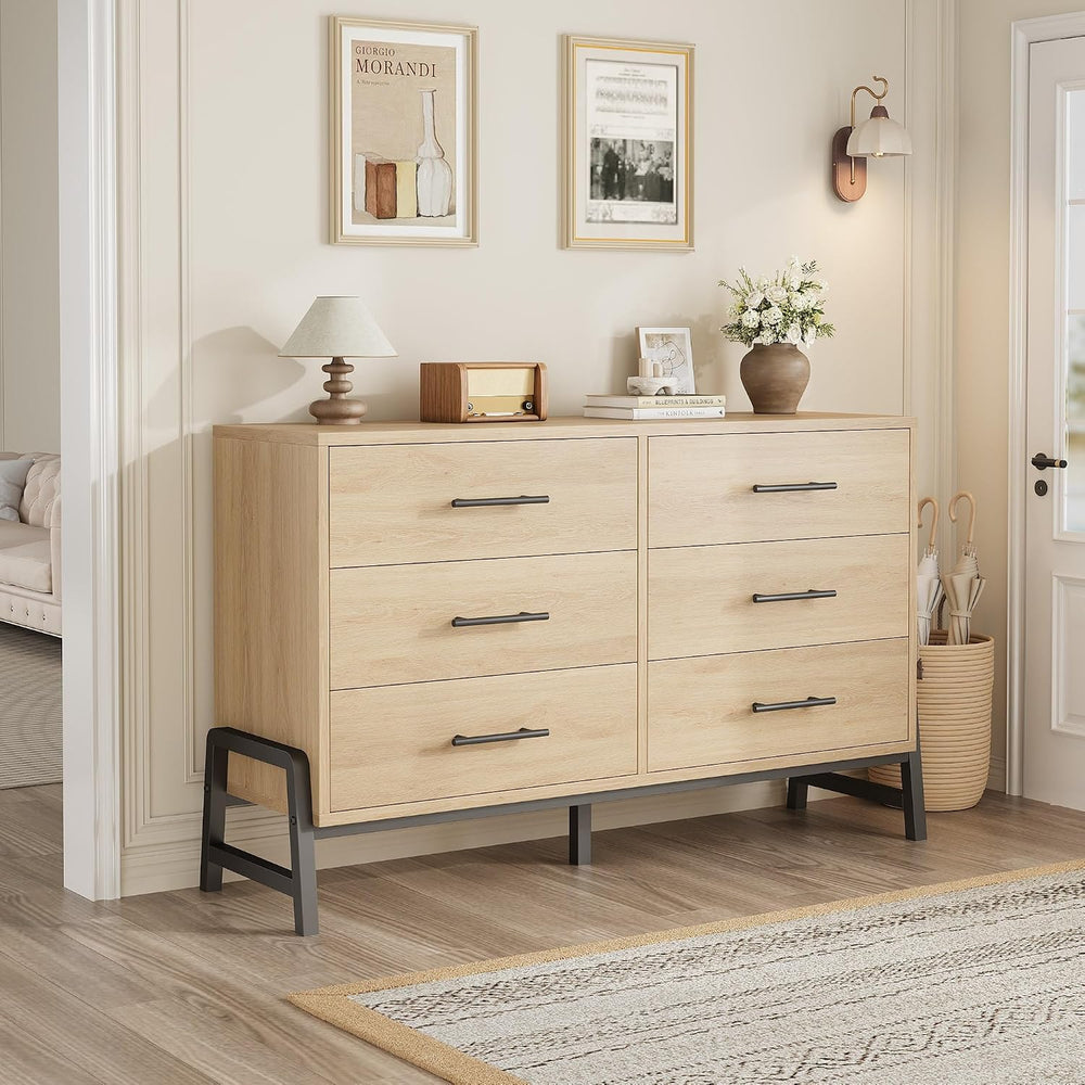 Garvee 6 Dresser for Bedroom, 52 in Wide Drawer with Large Storage Space, Fre...