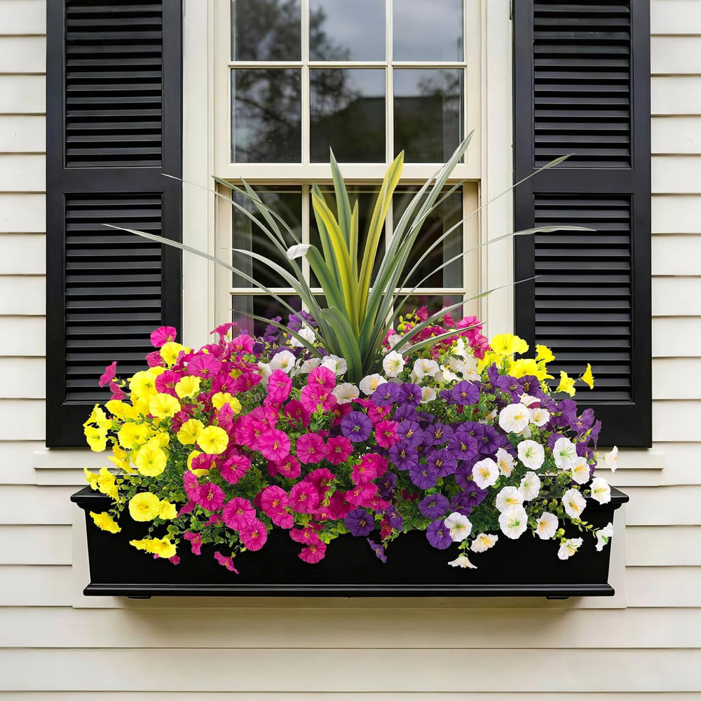 INXUGAO Artificial Flowers for Outdoors Fake Plants UV Resistant Outside