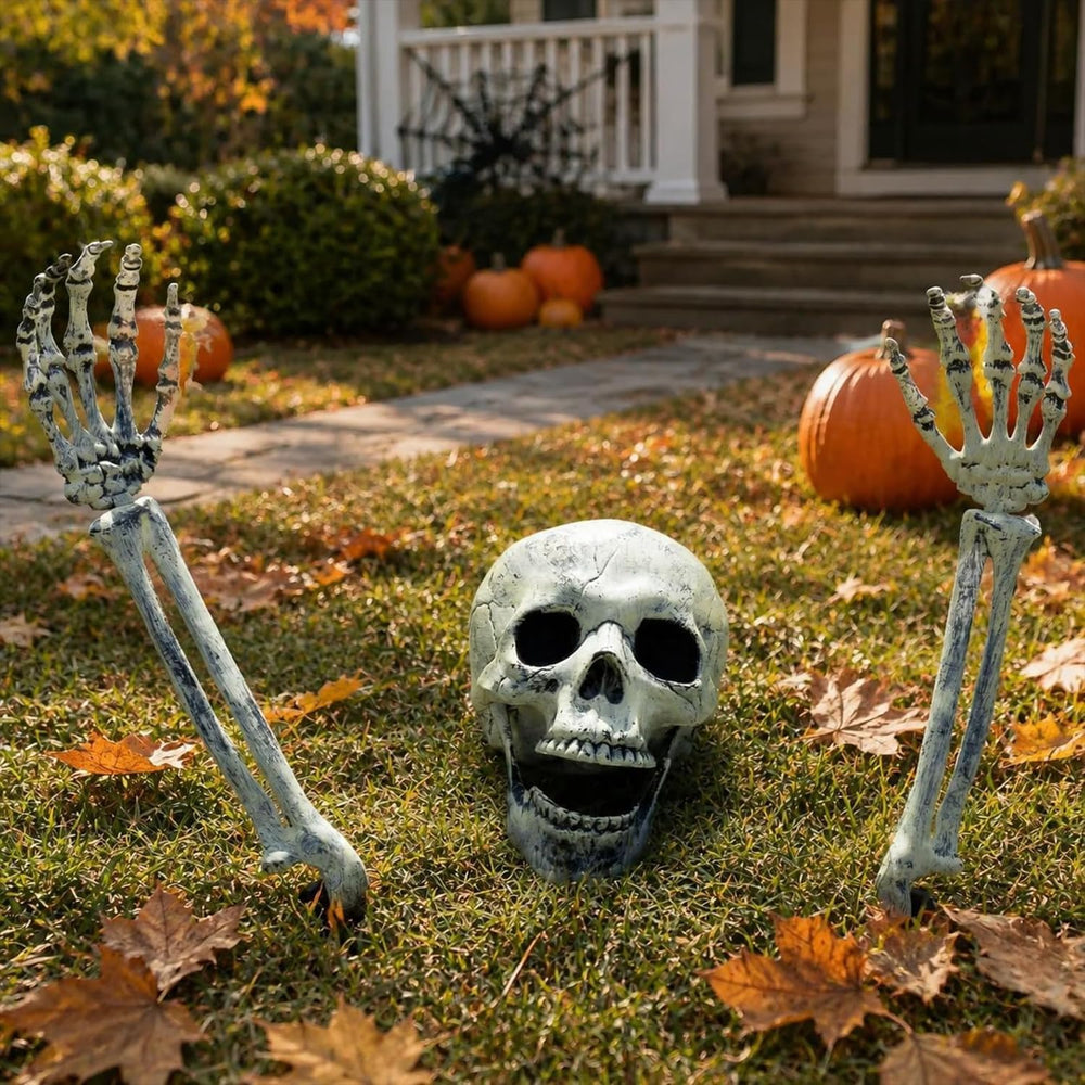 3 Pack Halloween Decor Outdoor Skeleton Stakes for Yard,Lawn,Graveyard