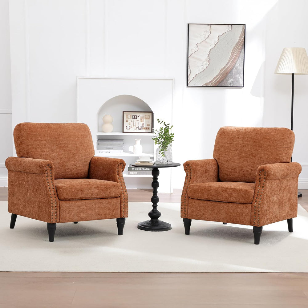 Accent Chair for Living Room, Modern Mid Century Reading Chair Armchair High ...