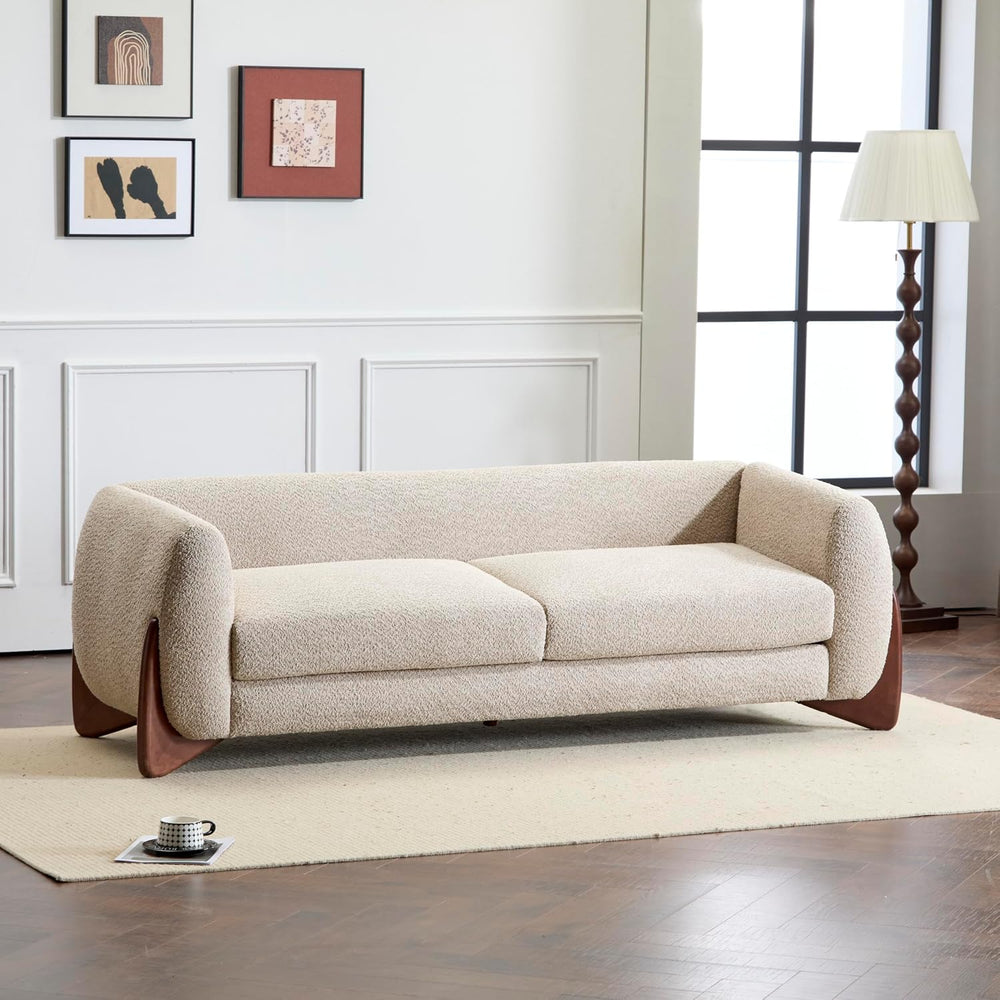 Christopher Knight Home Almab 82 Inches Sofa Couch, Cozy Boucle Upholstered 3...
