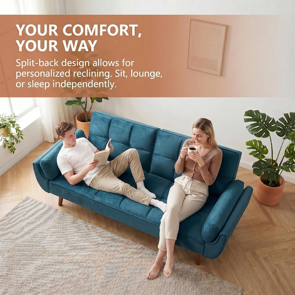 NicBex Convertible Futon Sofa Bed, Modern Style Loveseat Futon Couch with Adj...