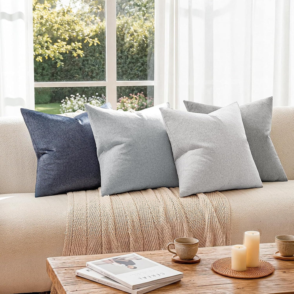 a moment Waterproof Throw Pillow Covers Set of 4,20x20 Inch Outdoor Stain Res...