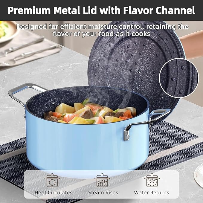 Nuwave Lux 13pc Forged Lightweight Cookware Set PFAS Free, Healthy G10 Duralon