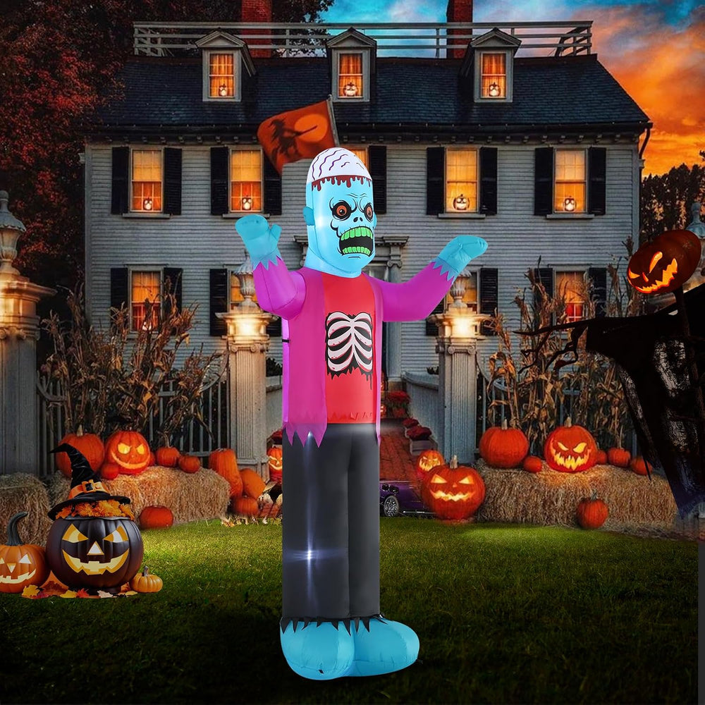 12ft Blue Zombie Halloween Inflatable Outdoor Decoration, Courtyard Decoratio...