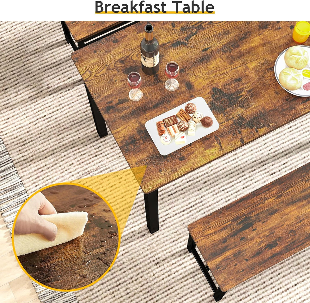 Rovibek Dining Room Table Chairs Set for 4, Modern Space Saving Kitchen Table...