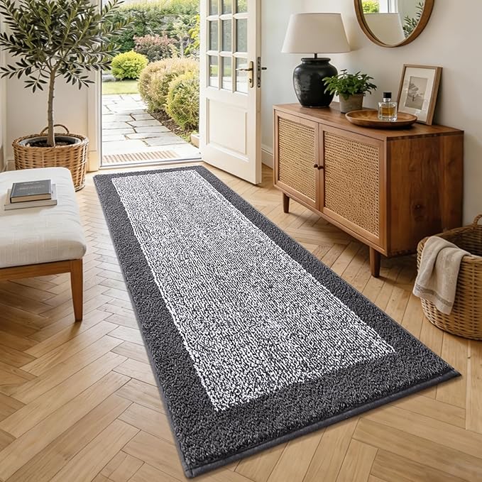 70x24 Long Bathroom Rugs Washable Non Slip, Soft Absorbent Quick Dry Mats