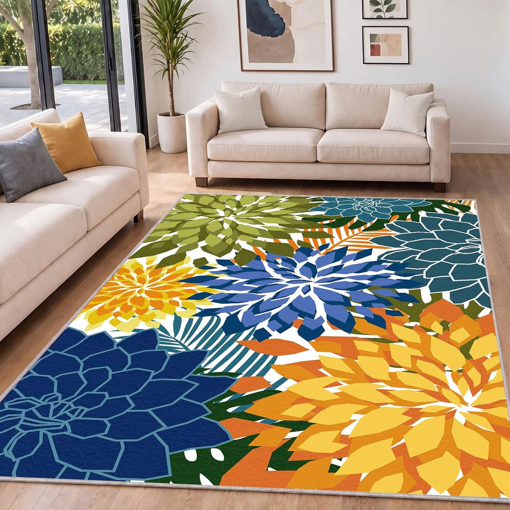 ZonLi 5x8 Area Rug for Living Room, Washable Rugs for Bedroom