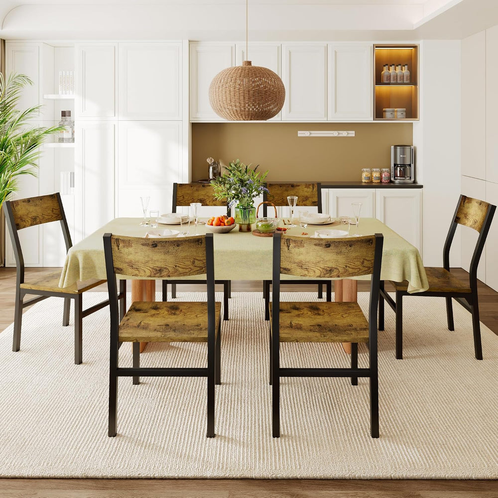Feonase Dining Chairs Set of 6, Modern Kitchen Chairs with Ergonomic Backrest...