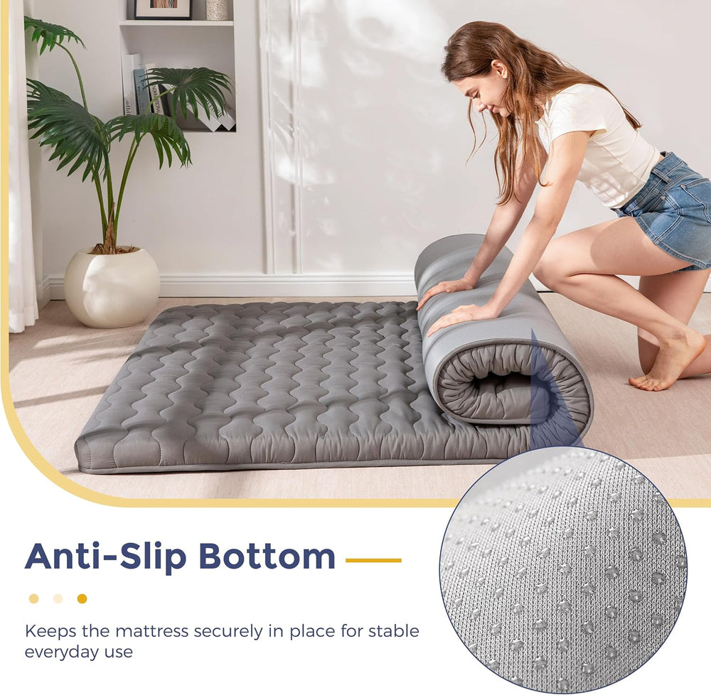 MAXYOYO 3" Thick Japanese Floor Futon Mattress, Portable Floor Mattress