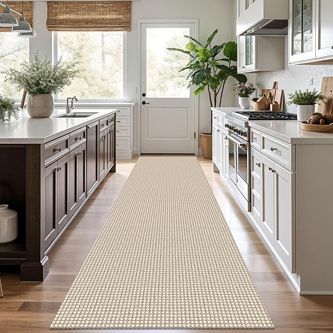 KOZYFLY Runners for Hallways 3x10 ft Washable Kitchen Runner Non Slip Rubber