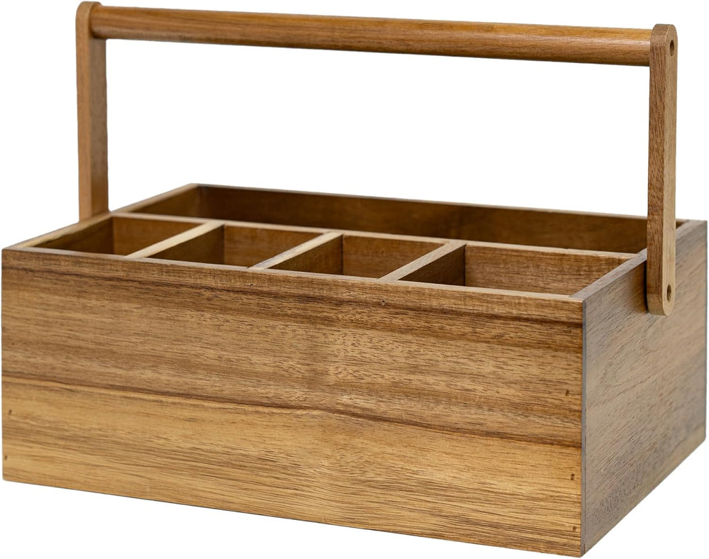 VaeFae Acacia Silverware Caddy