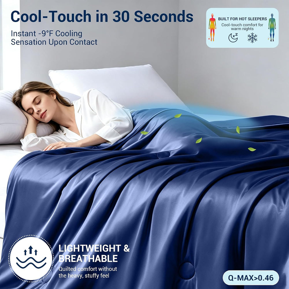 SheRest Cooling Blanket Full/Queen,Ice Silk Comforter for Hot Sleepers