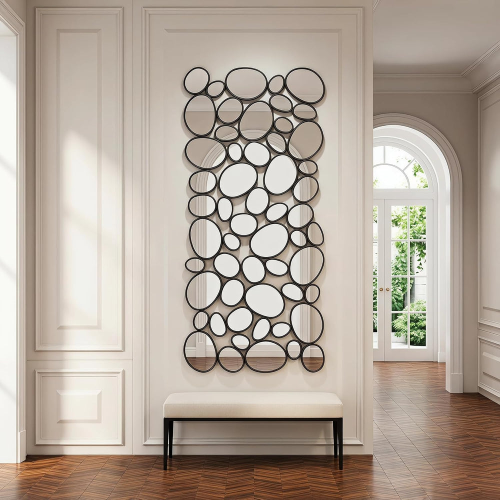 Black Wall Mirrors Decorative - 51"x23" Large Modern Wall Mirror fo...