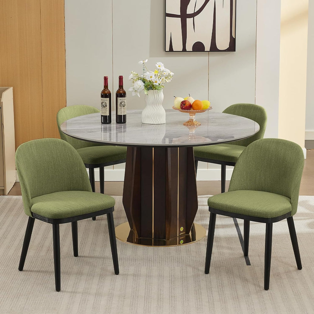 Garvee Wooden Dining Chairs Set of 4, Upholstered Kitchen Dining Room Chair, ...