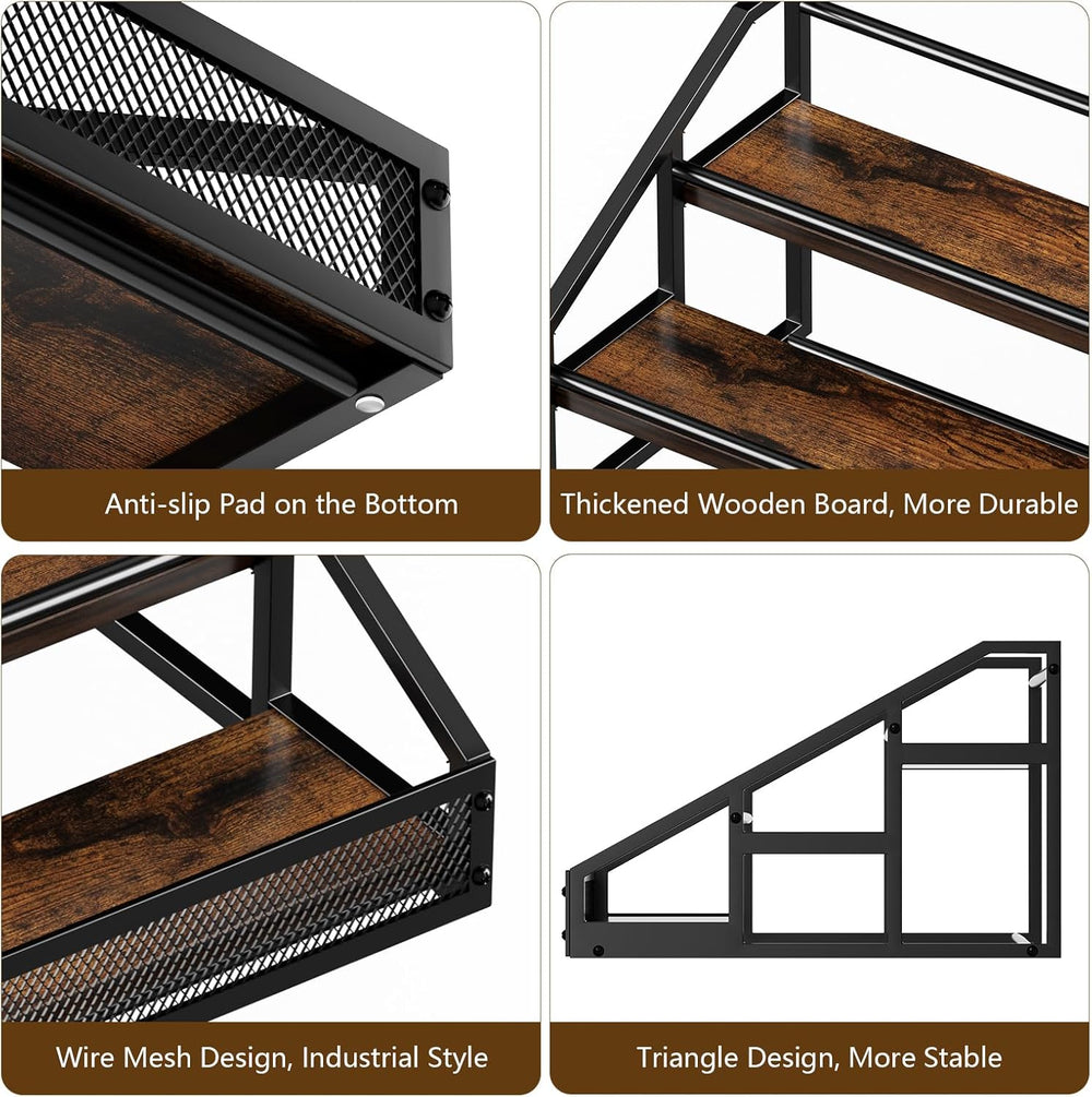 B4Life 3-Tier Liquor Bottle Display Shelf, Countertop Wine Rack, Bar Shelf