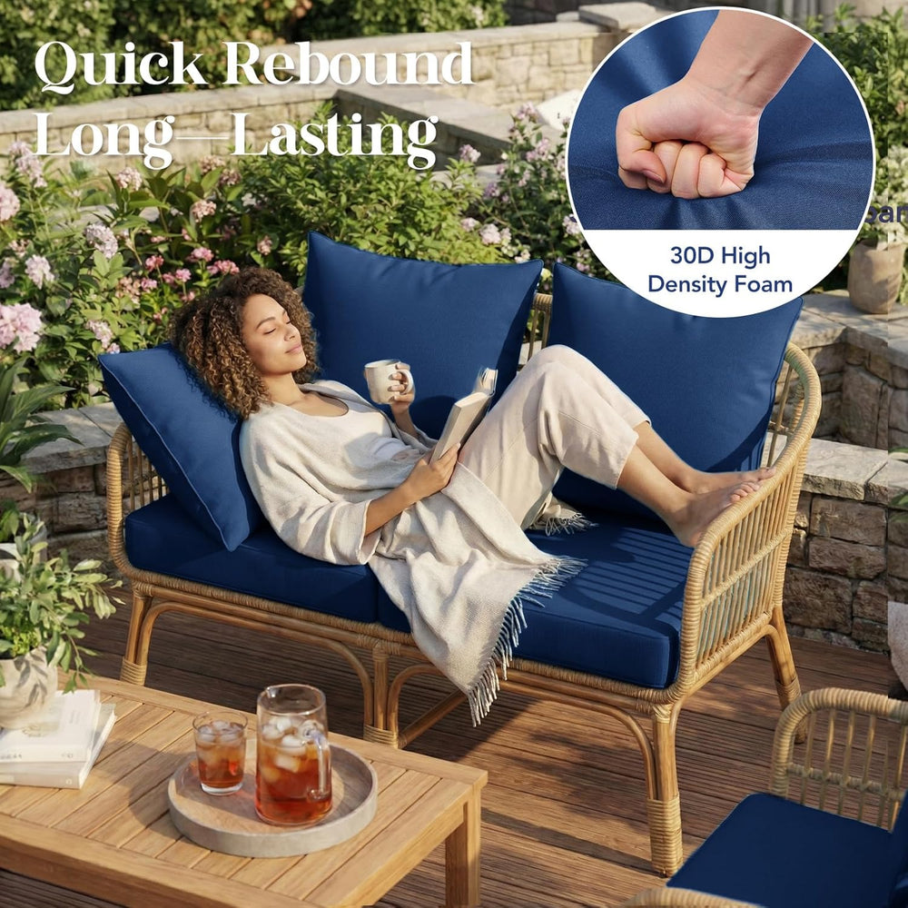 L’AGRATY Outdoor Chair Cushions for Patio Furniture:24" x 24" Deep ...