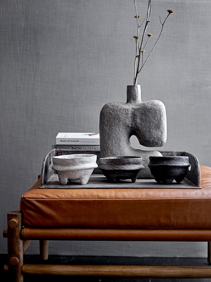 Bloomingville Grey Paper Mache Vase