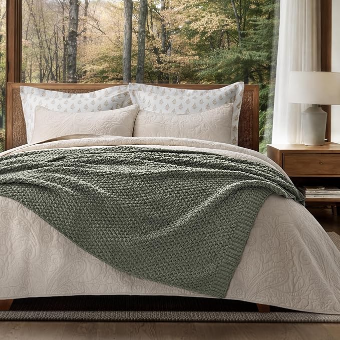 EVERGRACEHOME Chunky Chenille Knit Throw Blanket