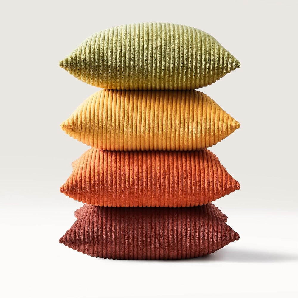 Topfinel Throw Pillow Cover 4pc Set - Multi Yellow Burnt Orange Combo - 22&qu...