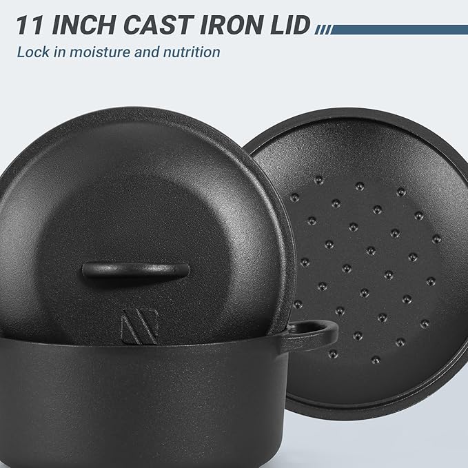 Northriver Casting 6 QT Basics Cast Iron Dutch Oven Pot