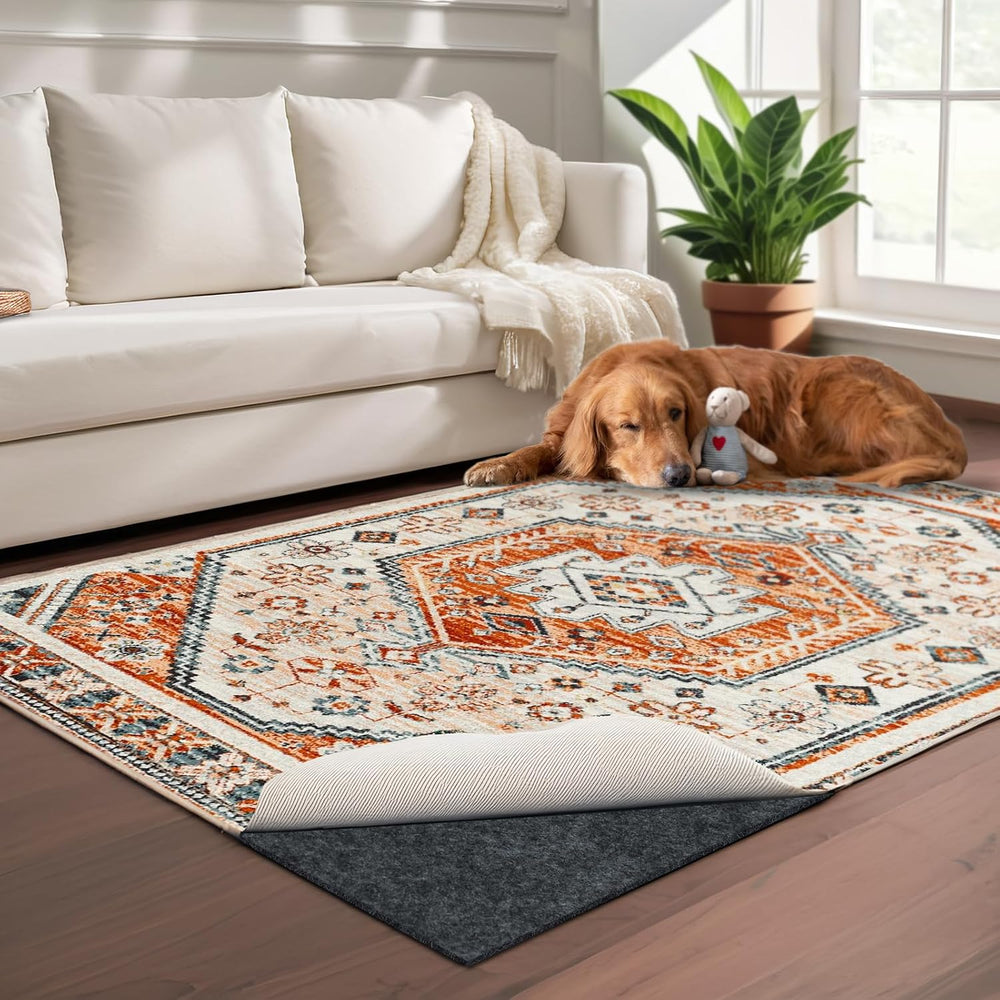 100% Waterproof Rug pad, 6x9 ft Area Rug Non-Slip Rug Pads, Carpet Pads for A...