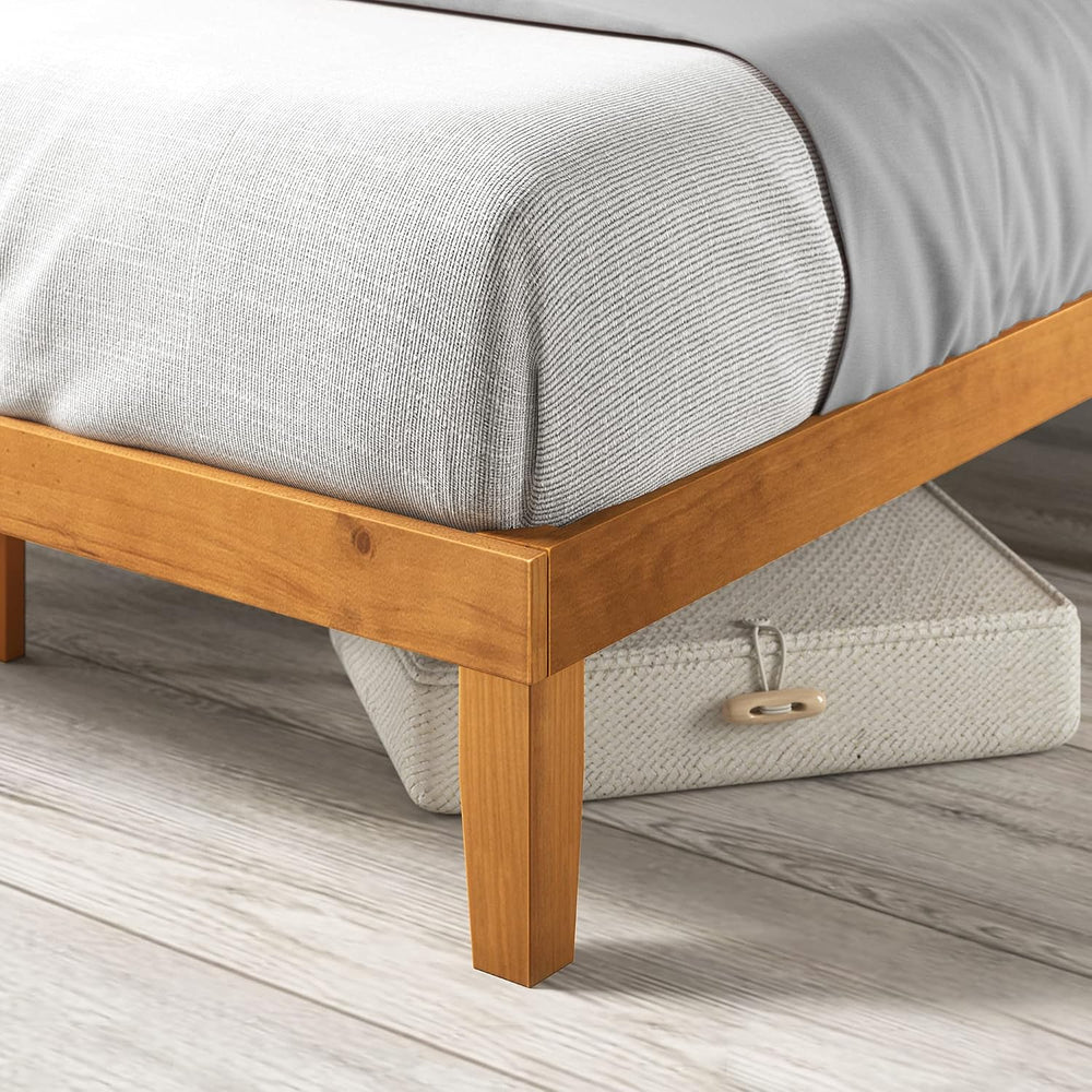 Zinus Alexia Wood Platform Bed Frame, Solid Wood Foundation, No Box Spring Ne...