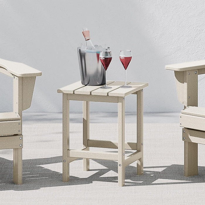 WestinTrends Malibu 14" Square Outdoor Side Table for Adirondack Chair