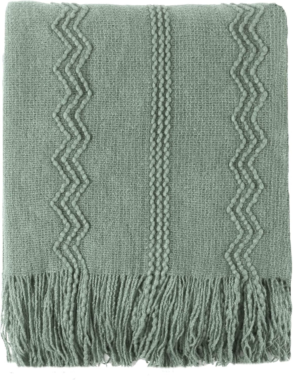 BATTILO HOME Sage Green Throw Blanket for Couch, 50"x60"