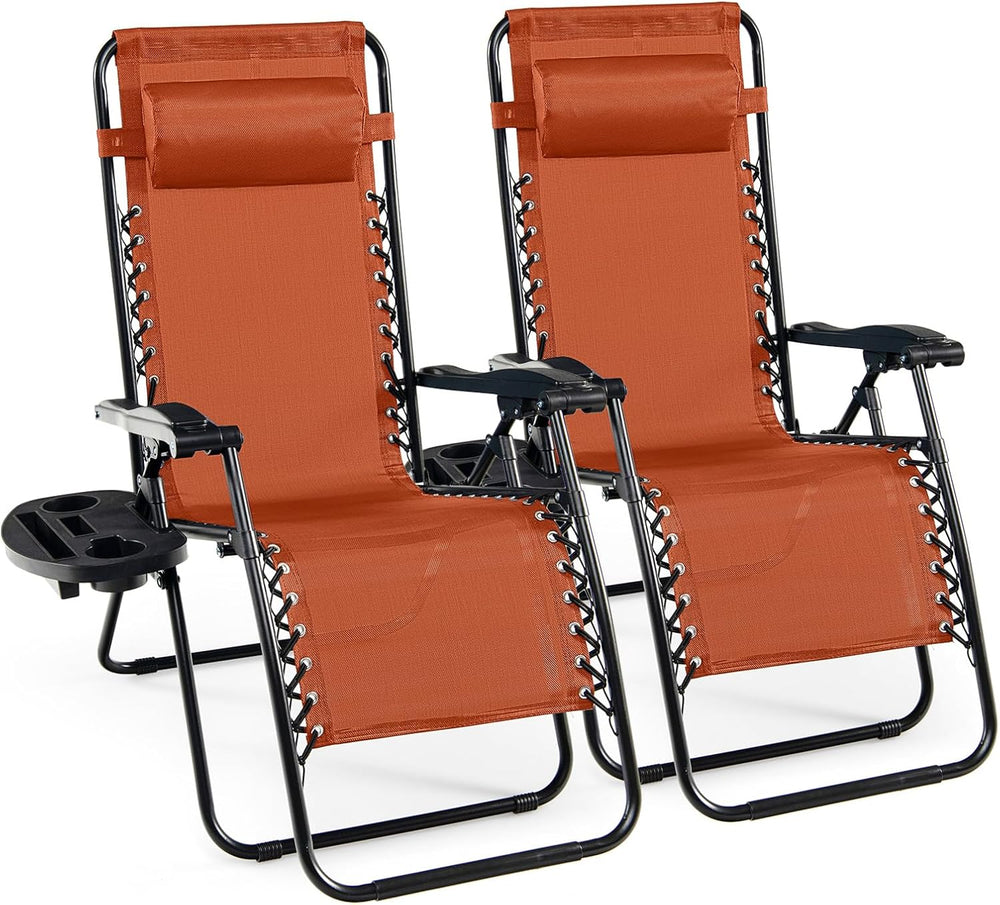 Tangkula Zero Gravity Chair, Folding Patio Lounge Chair Adjustable Outdoor Re...