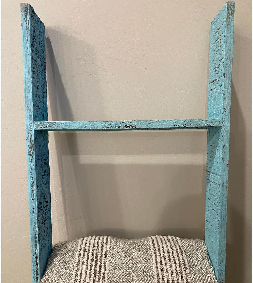 BARNWOODUSA Reclaimed Wood Bookcase Ladder 5 Foot, 5-Foot, Turqouise | Instan...