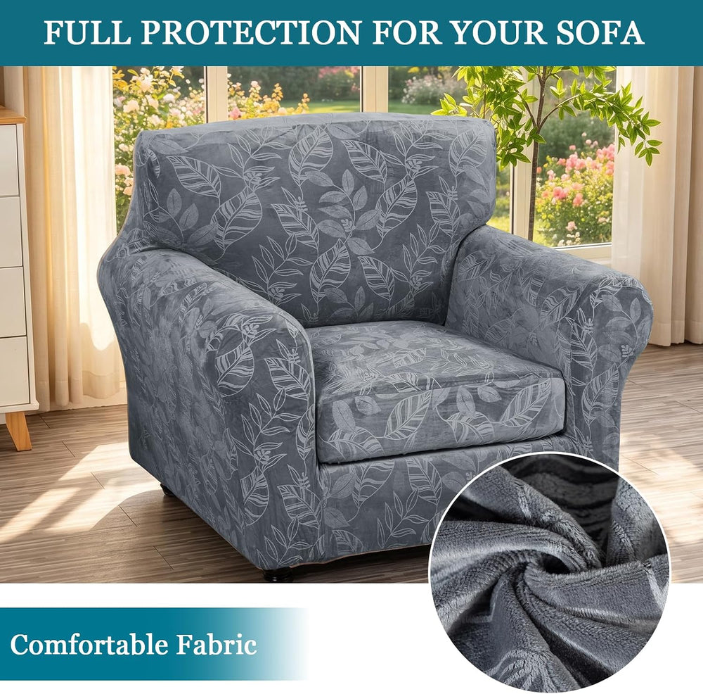 FUANGUI 2 Piece Chair Covers Armchair Arm Covers Chair Couch Covers