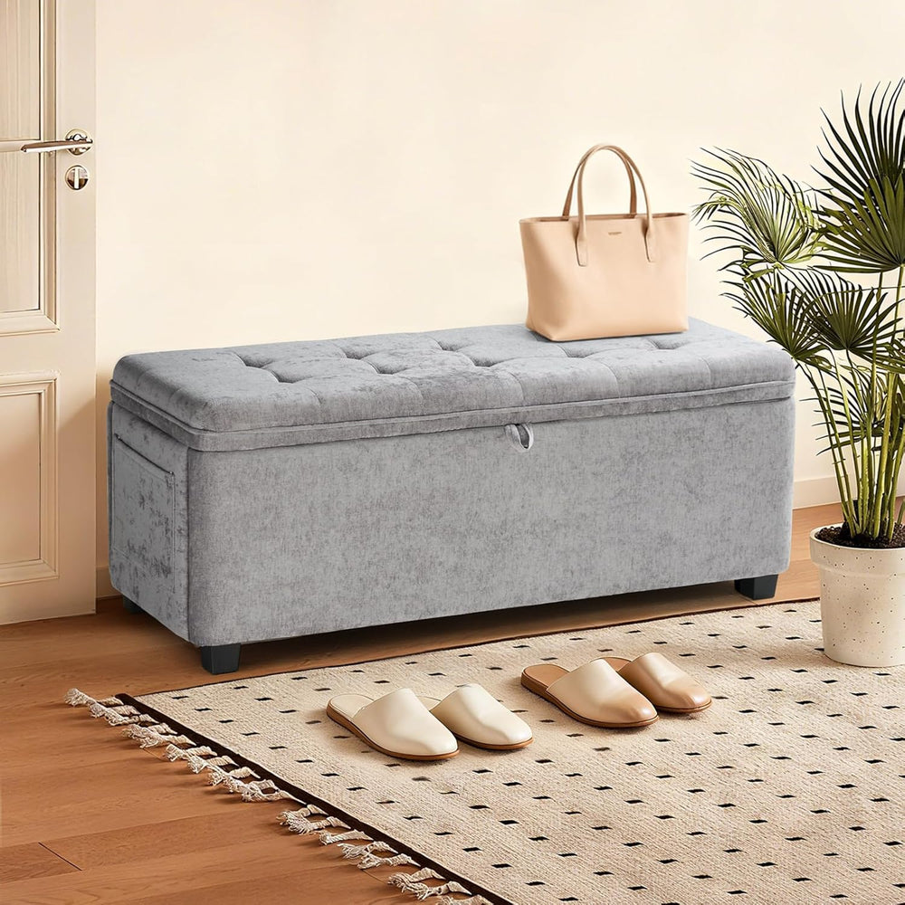 Storage Ottoman Bench with Lift Top, End of Bed Bench for Bedroom, Living Roo...