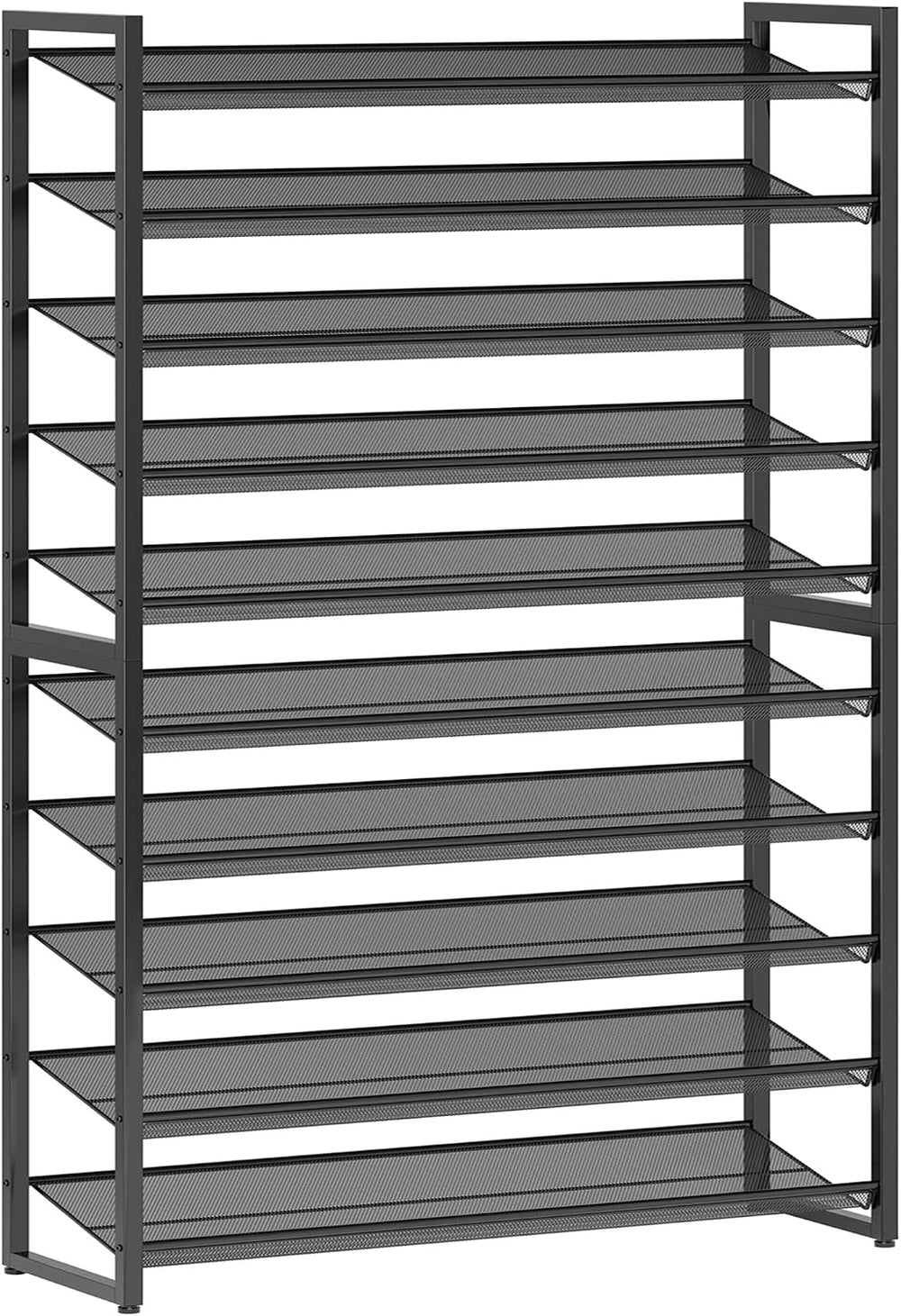 Nunsino Shoe Rack,10 Tier Metal Shoe Organizer,Max Holds 50 Pairs,Heavy Duty ...