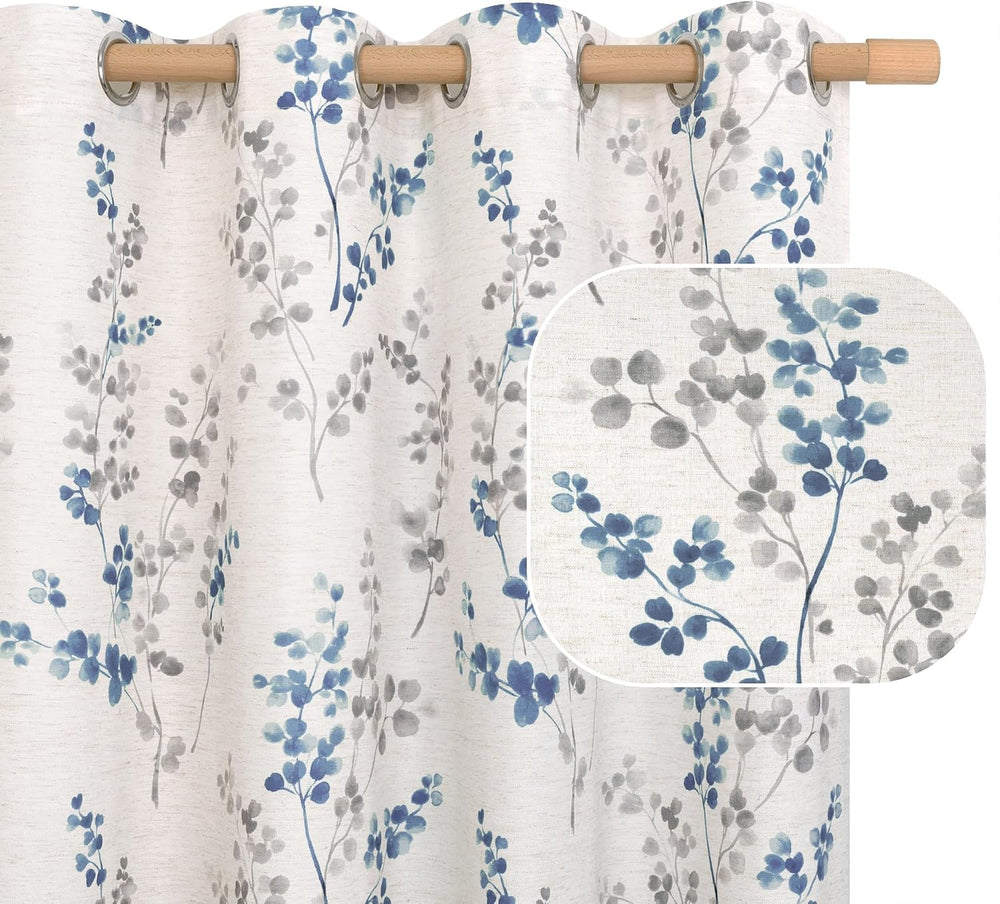 BGment Linen Curtains for Living Room 84 Inch Length 2 Panels Set