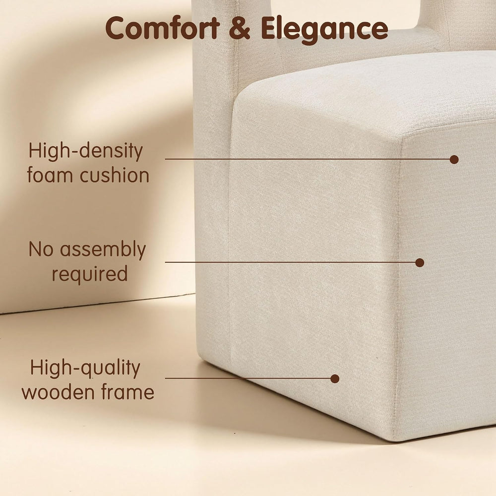 SUBRTEX Upholstered Dining Chairs Set of 2, Upgraded Openwork Design, Modern ...