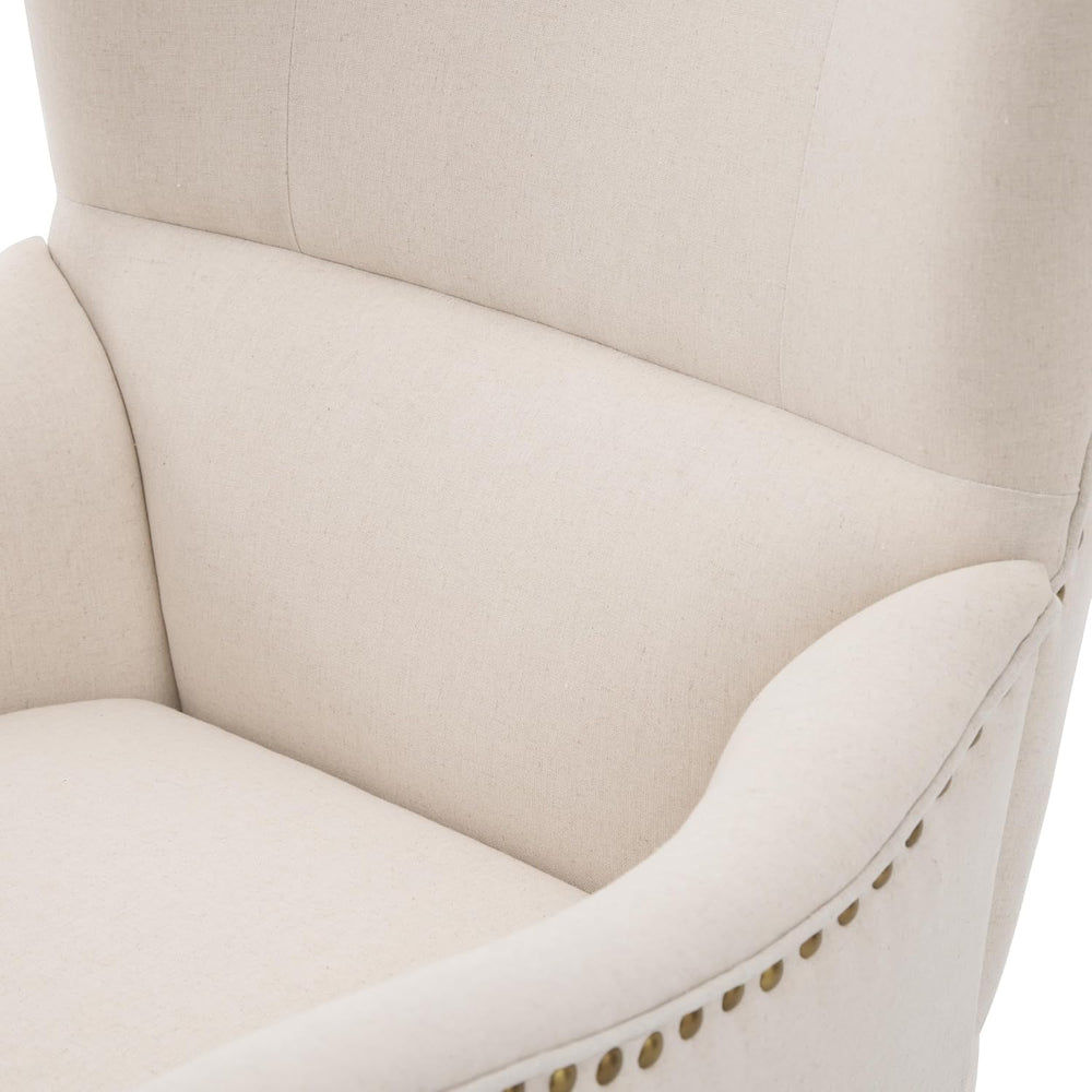 Merax 2Pcs High Wingback Accent Chair with Linen Upholstery, Mid-Century Mode...