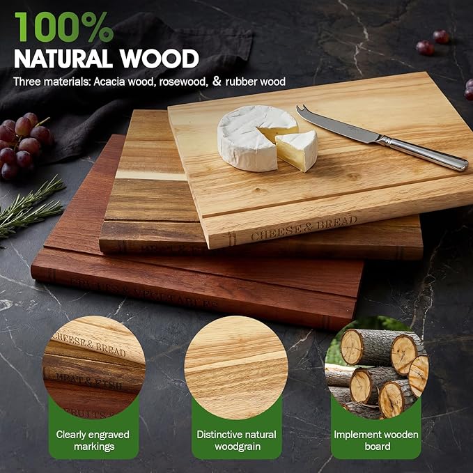 NEDVI Book Cutting Board Set