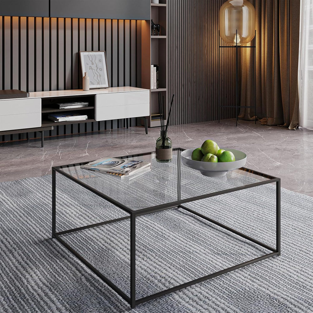 Glass Coffee Table Modern Center Table,Minimalist Coffee Table Sofa Side Tea ...