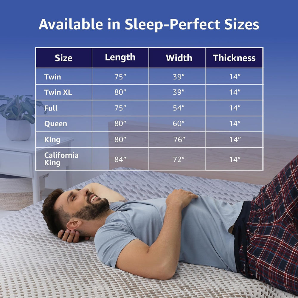 Copper Smart Cooling Hybrid Mattress, Cal King 14 Inch, Medium