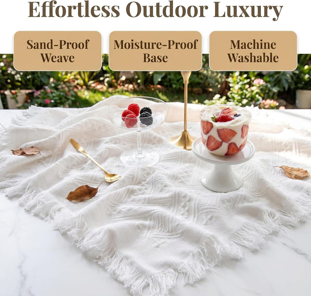 70x70 Bohemian Picnic Mat Extra Large, Sand Proof Outdoor Camping Blanket Mac...