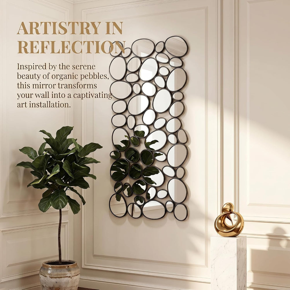 Black Wall Mirrors Decorative - 51"x23" Large Modern Wall Mirror fo...