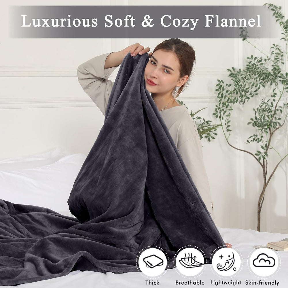 Heated Blanket Electric Blanket Full Size, Super Soft Cozy Upgraded Flannel H...