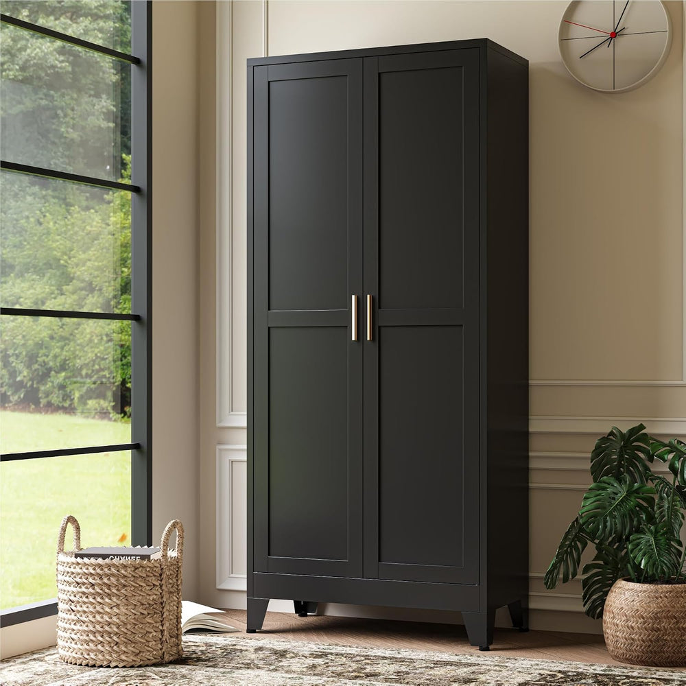 Baborokic 71H Tall Metal Storage Cabinet with 2 Doors and Adjustable Shelves,...