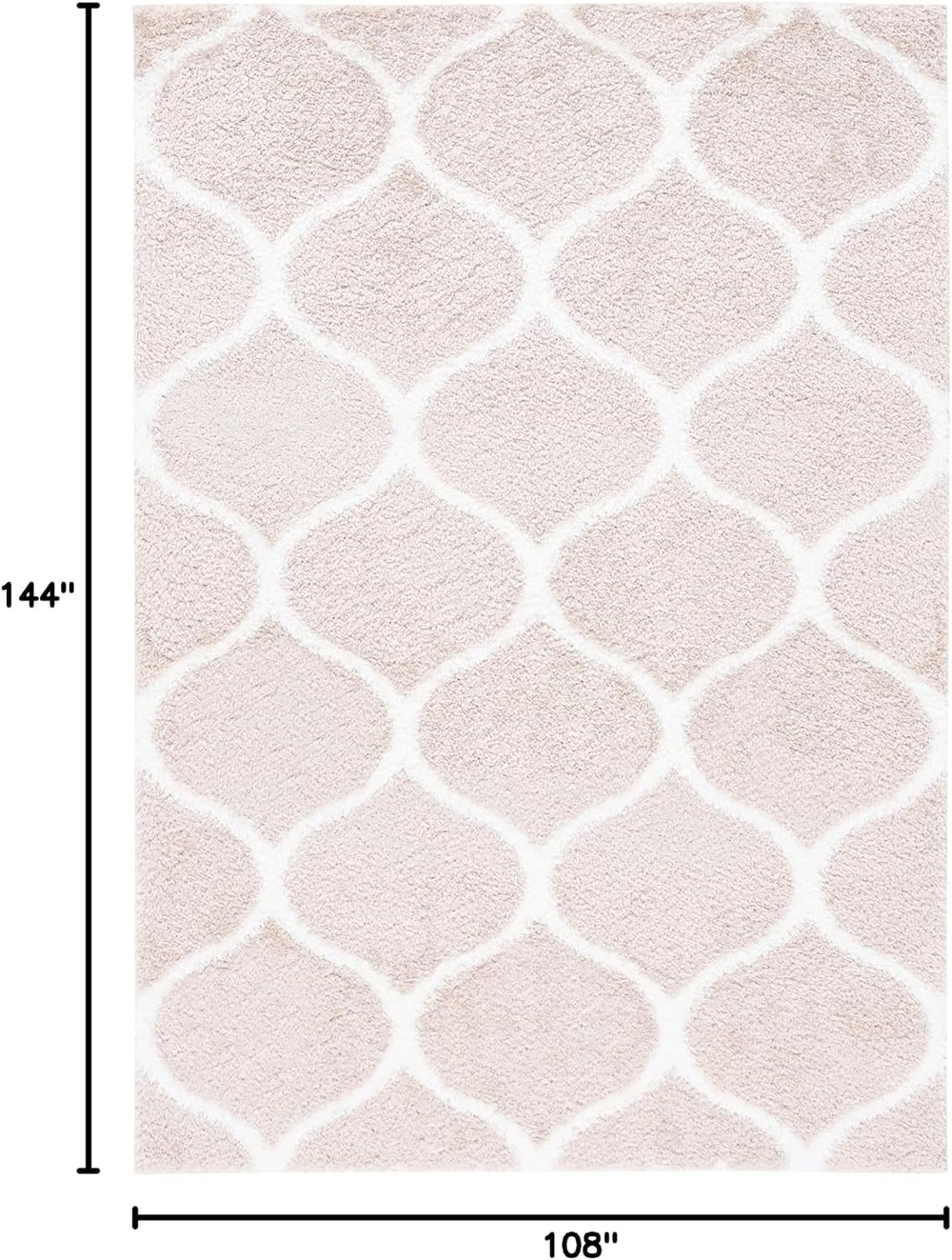 SAFAVIEH Tahoe Shag Collection Area Rug - 9' x 12', Beige & White...