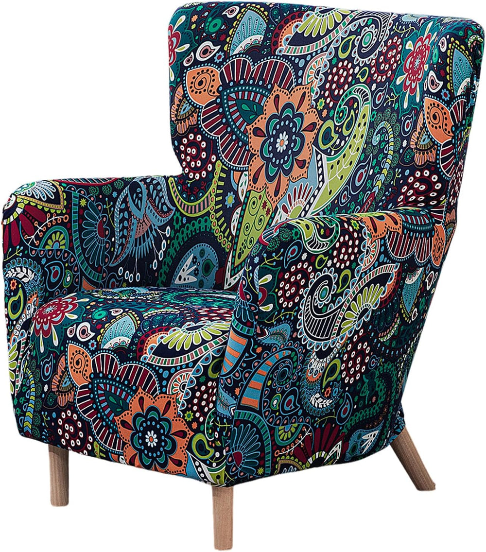 NILUOH Armchair Slipcover 1-Piece Stretch Velvet Wing Back Chair Sofa Slipcov...