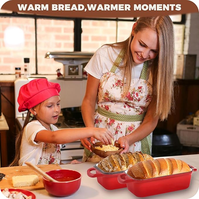 Cast Iron Bread Loaf Pan with Lid, 2 In 1 Loaf Pans